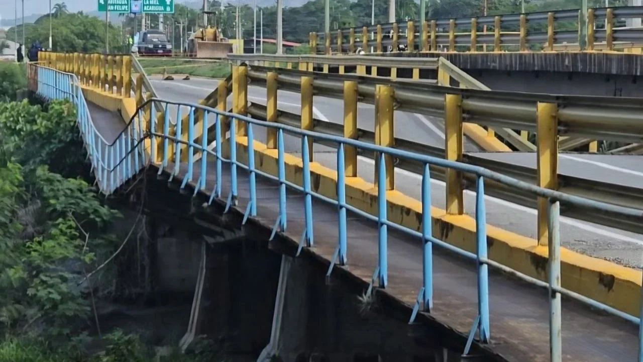 Ministra de Transporte anuncia demolición controlada de puente colapsado en Lara