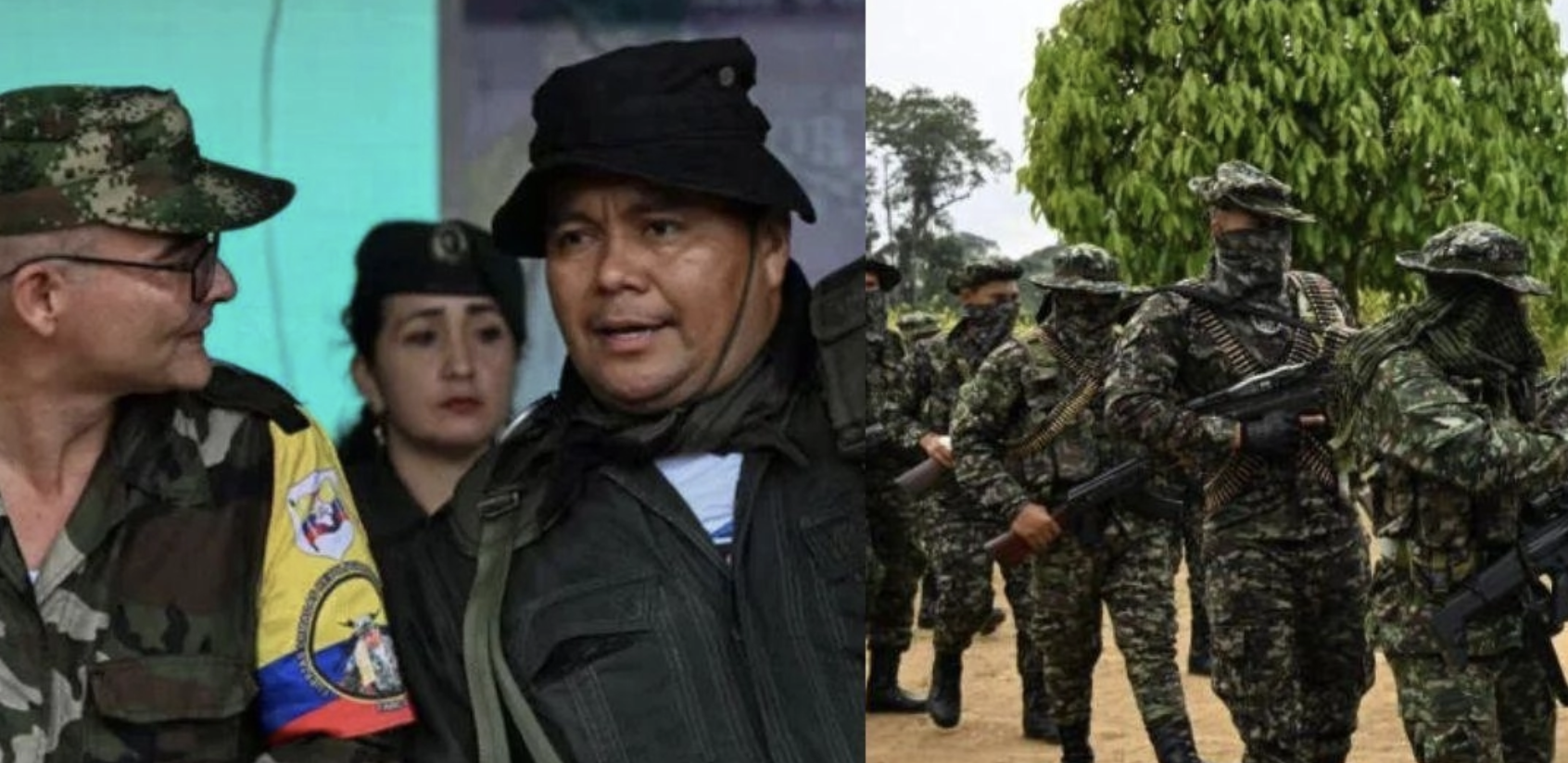 Soldados colombianos en una zona selvática, representando el conflicto armado en la región.