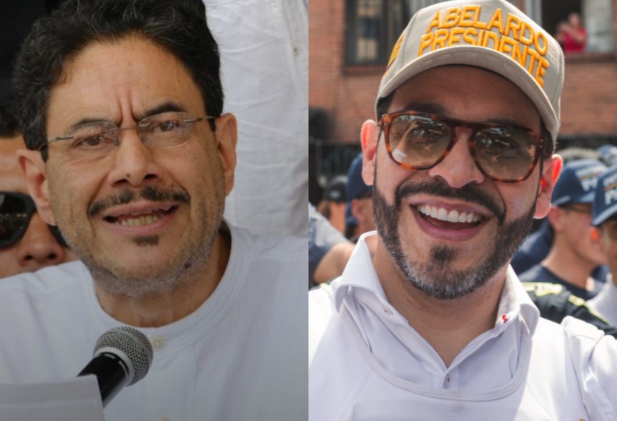 Fotografía de los candidatos presidenciales colombianos Abelardo de la Espriella e Iván Cepeda