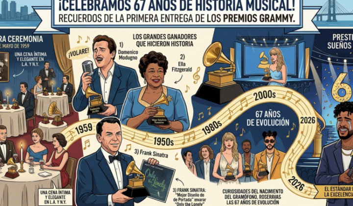 67 años de los Premios Grammy: Un vistazo a la gala inaugural
