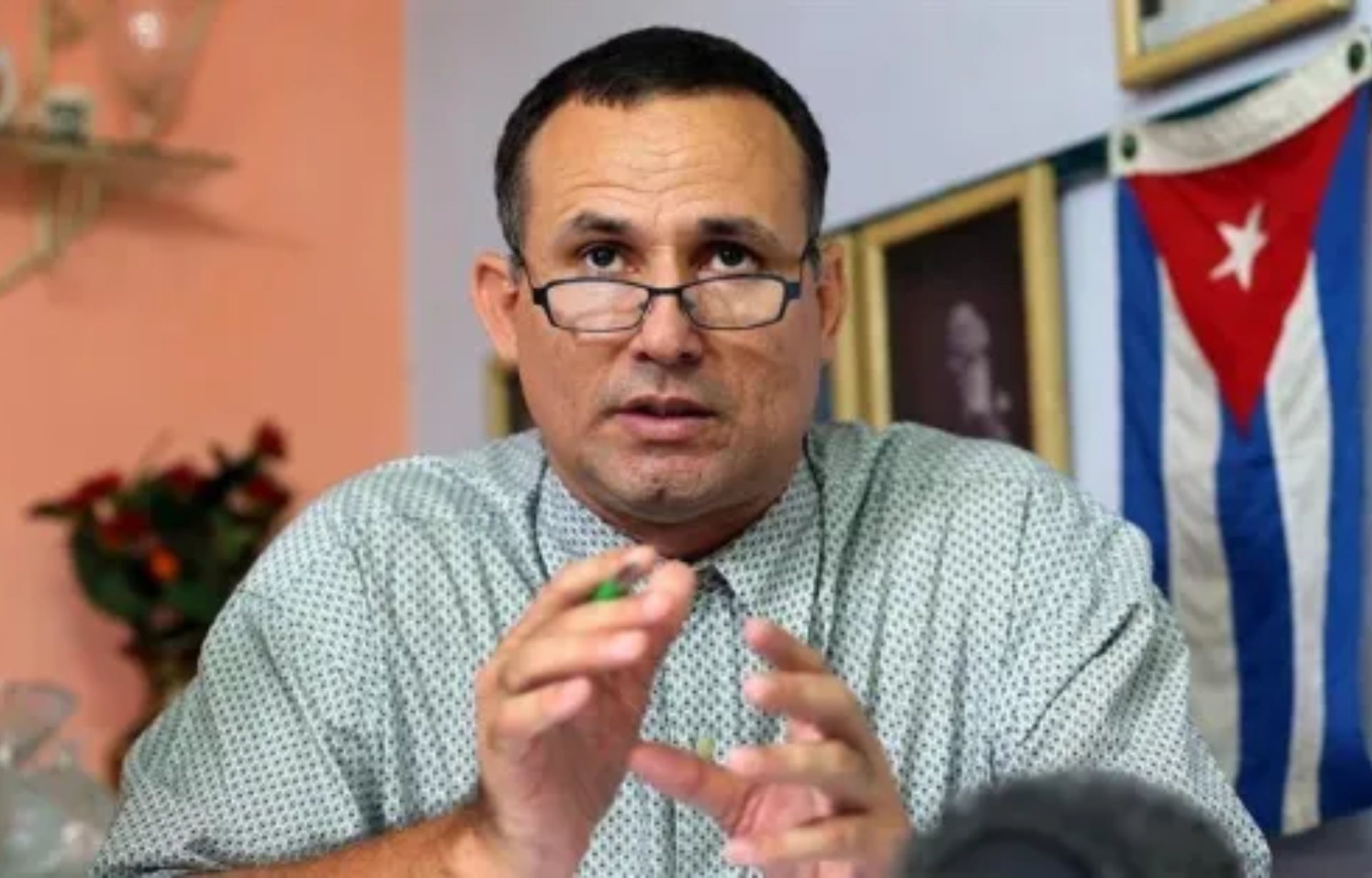 José Daniel Ferrer, líder opositor cubano, durante una declaración pública.