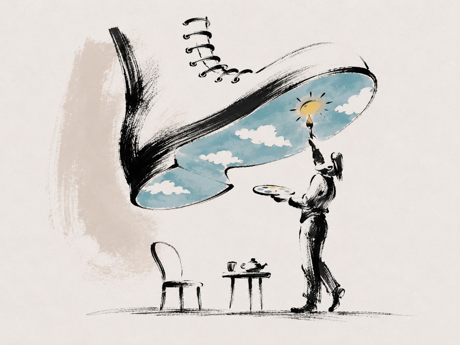Ilustración simbólica de una constitución invisible o valores fundamentales que sostienen una sociedad.