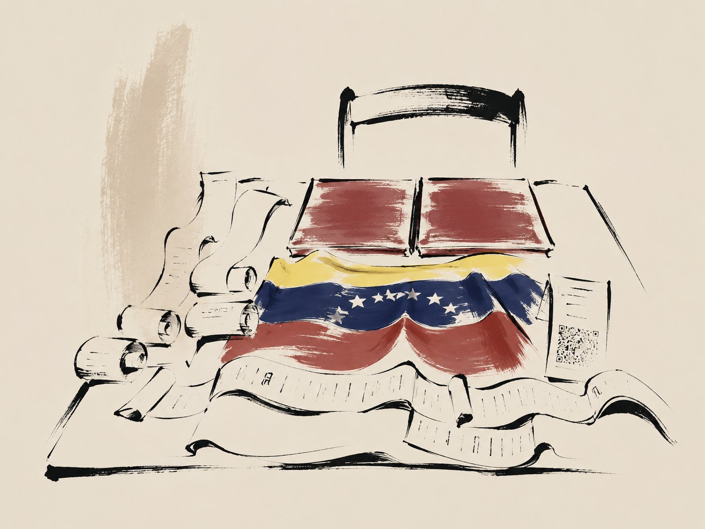 Urnas de votación en un centro electoral en Venezuela, simbolizando la demanda de elecciones libres y justas.