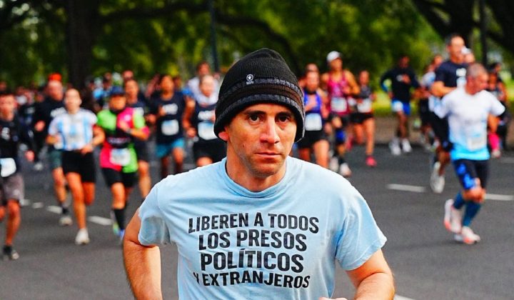 Nahuel Gallo corre por la libertad de los presos políticos en Venezuela