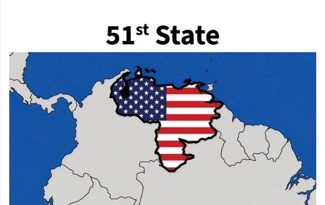 Trump publica imagen de Venezuela como el «estado 51» de EE. UU. excluyendo el Esequibo