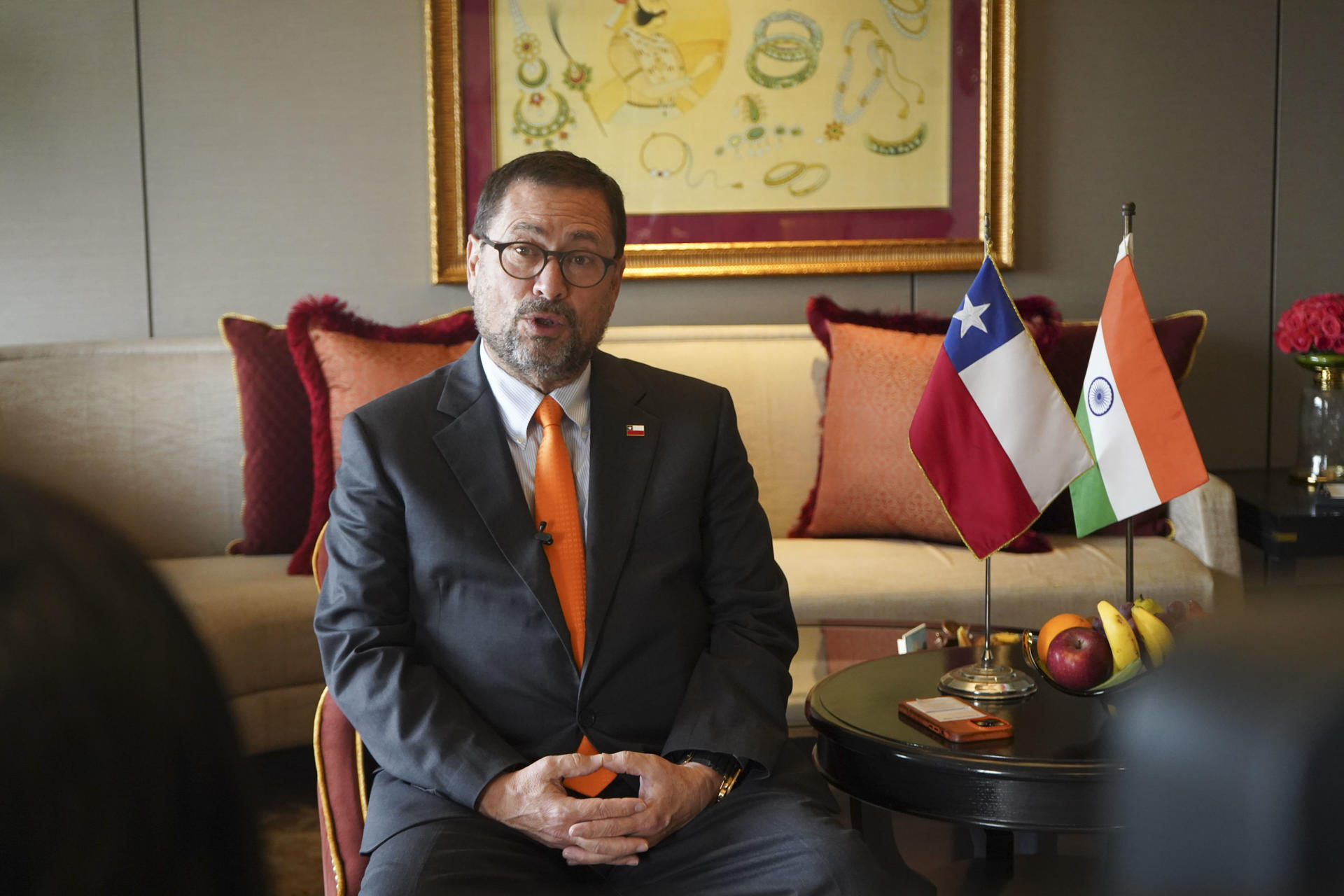 El canciller de Chile, Francisco Pérez Mackenna, durante una declaración oficial.