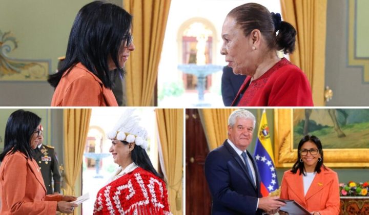 Régimen chavista recibe cartas credenciales de embajadores de Portugal, Surinam y Nicaragua