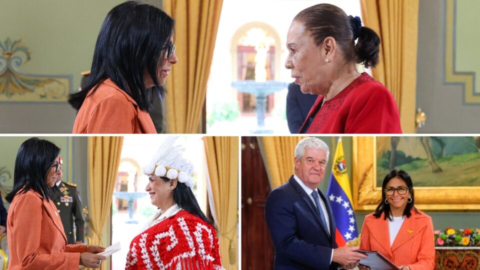 Régimen chavista recibe cartas credenciales de embajadores de Portugal, Surinam y Nicaragua