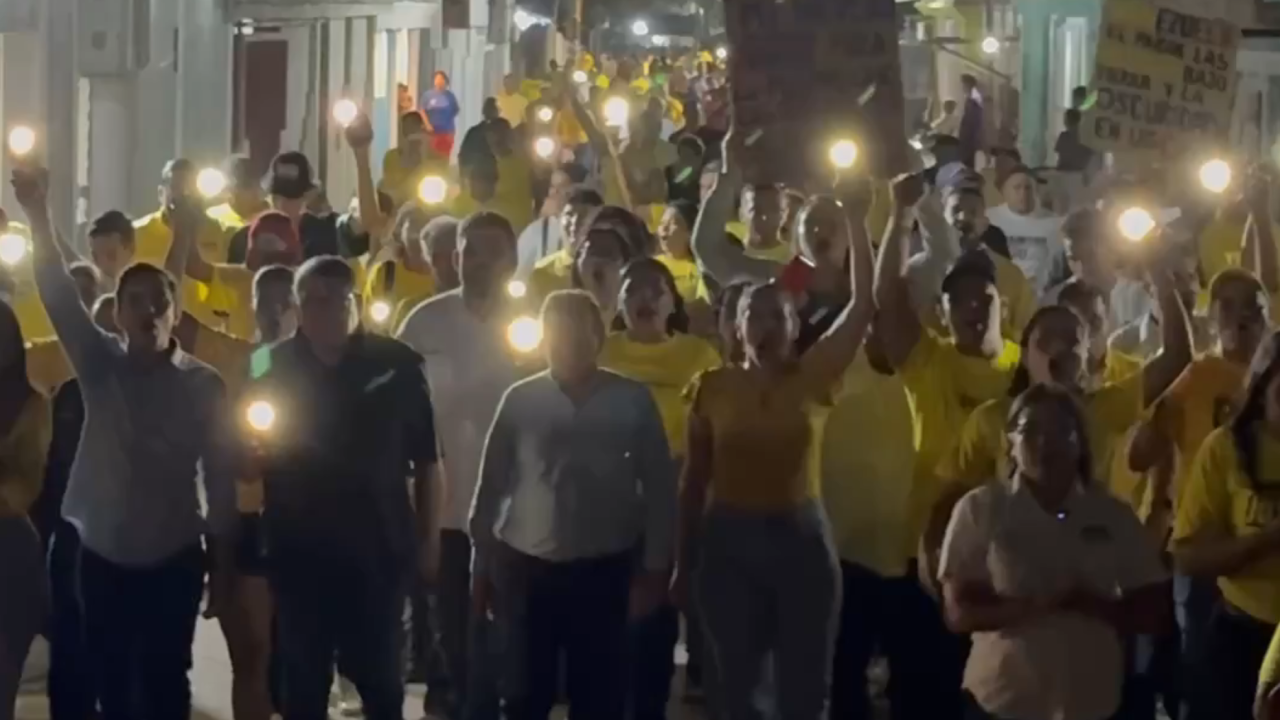 Juan Pablo Guanipa lidera marcha en Maracaibo contra la crisis eléctrica