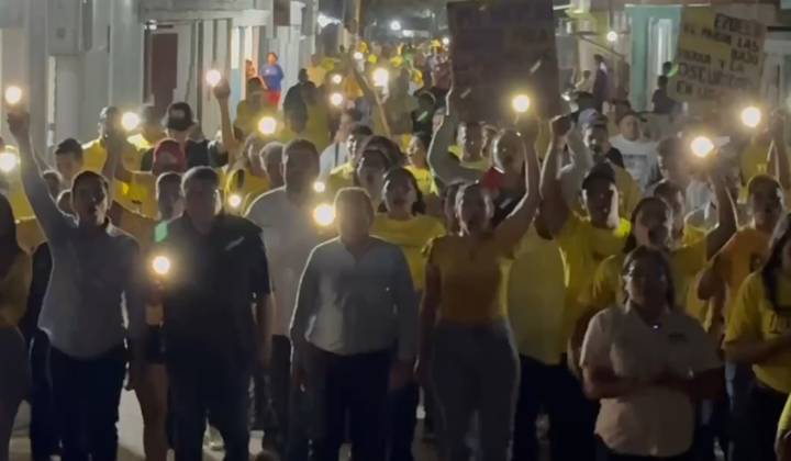 Juan Pablo Guanipa lidera marcha en Maracaibo contra la crisis eléctrica