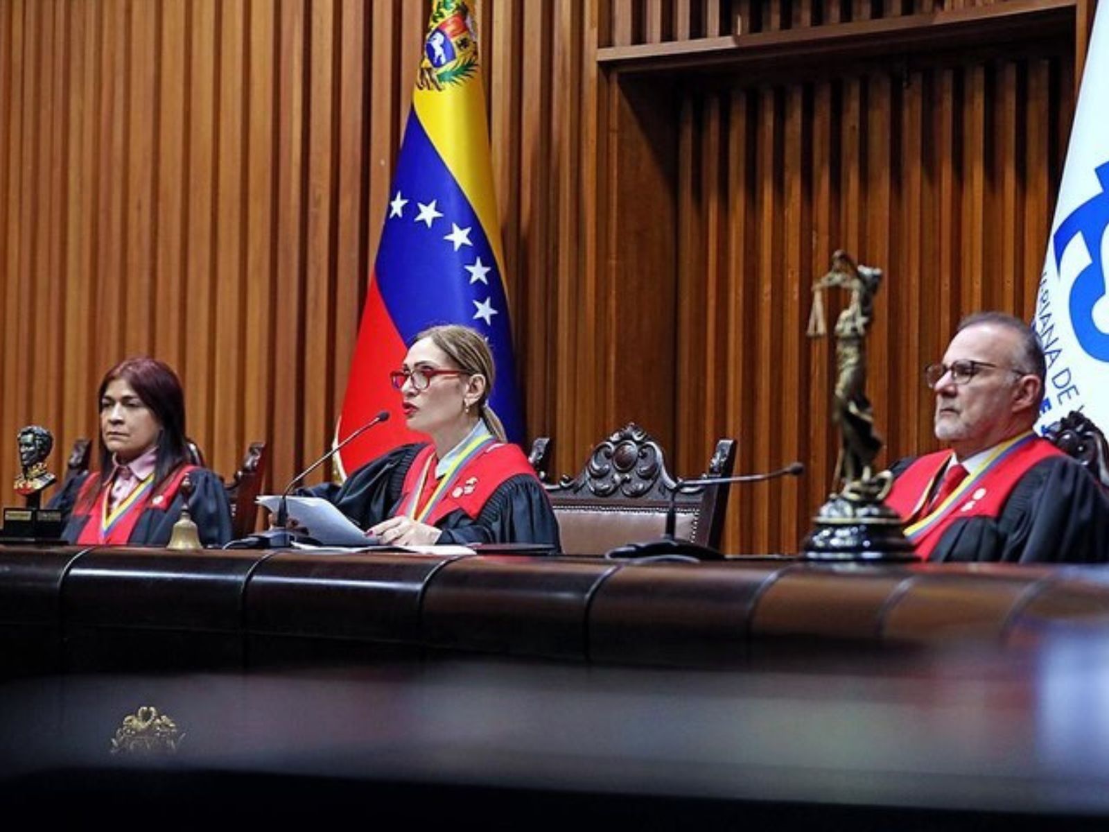 Fachada del Tribunal Supremo de Justicia (TSJ) en Caracas, Venezuela.