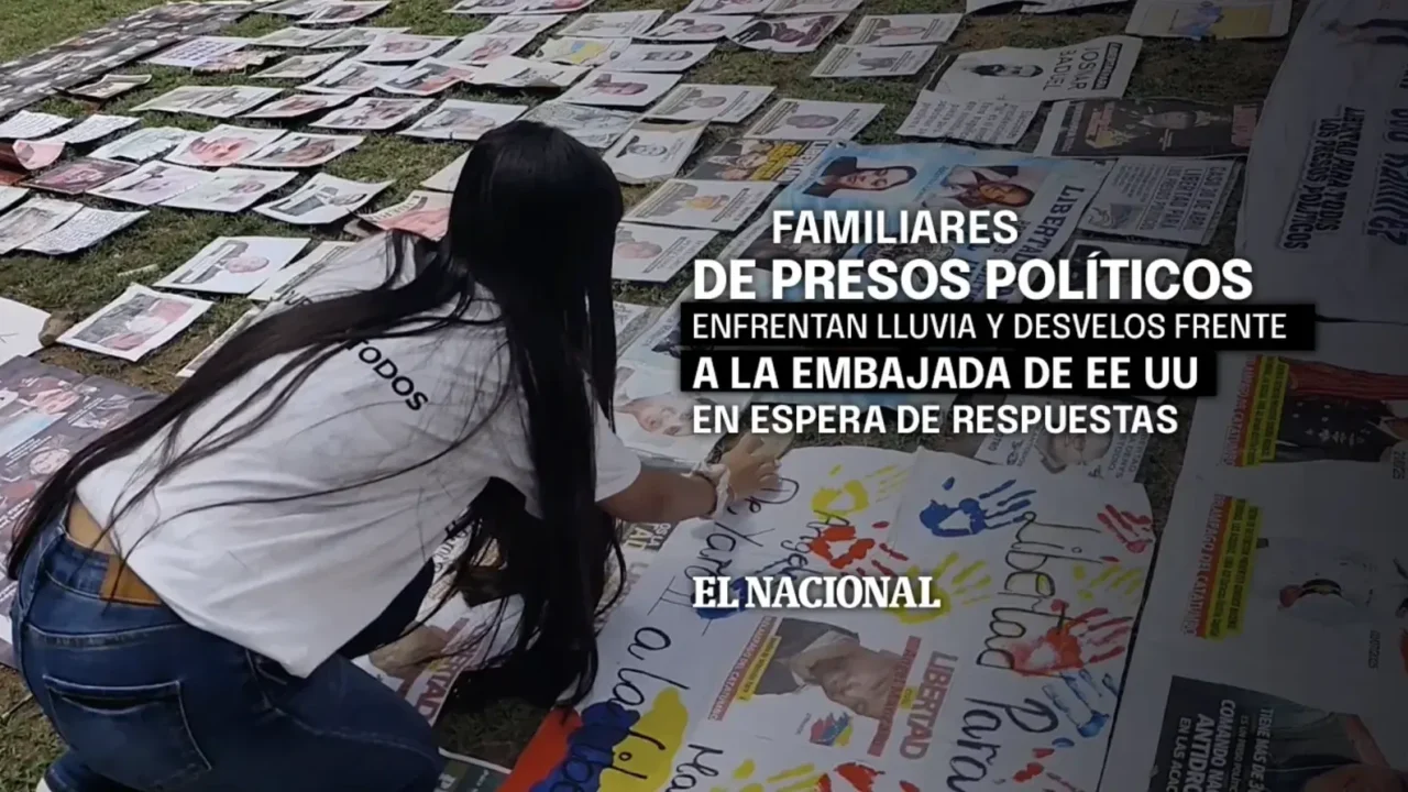 Familiares de Presos Políticos Acampan Frente a Embajada de EE. UU. en Busca de Respuestas