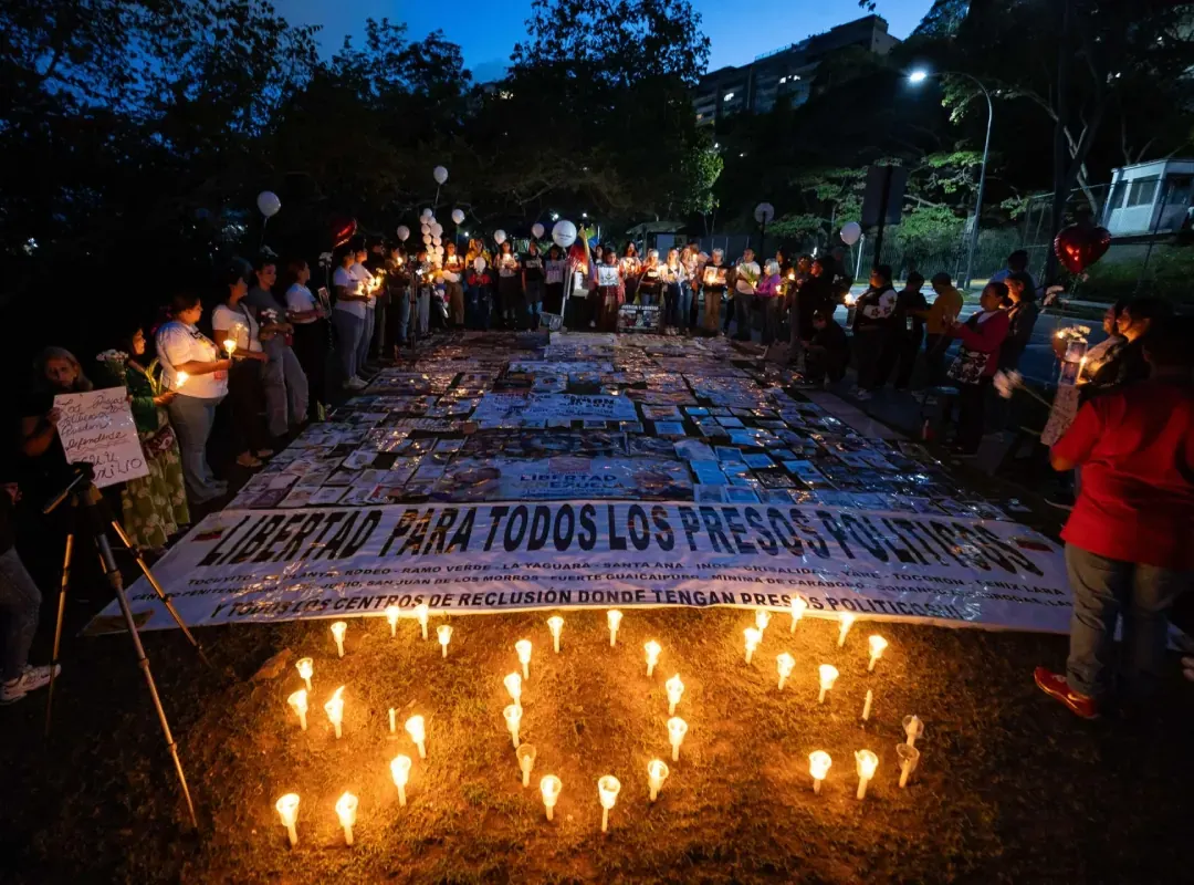 Representación gráfica de un informe o documento sobre derechos humanos en Venezuela.