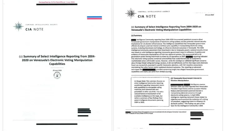 Trump afirma que CIA revela plan venezolano para alterar elecciones en EE. UU.