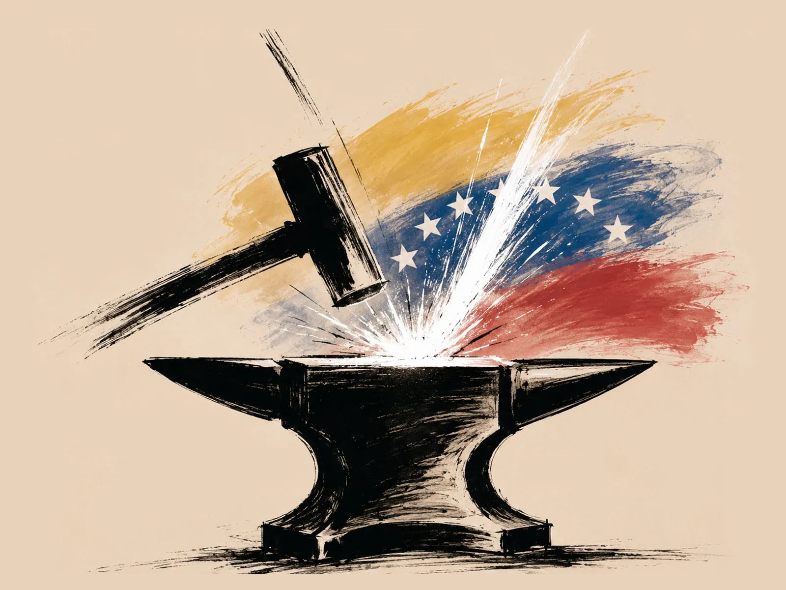 Ciudadanos venezolanos en una plaza de Caracas, reflejando la preocupación por el rumbo político del país