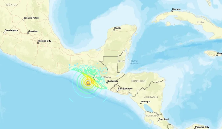 Fuerte terremoto de magnitud 7,4 sacude el sur de México, cerca de la frontera con Guatemala
