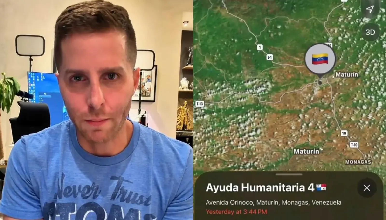El alcalde de la Ciudad de Panamá, Mayer Mizrachi, hablando en una conferencia de prensa sobre la denuncia de desvío de ayuda humanitaria.