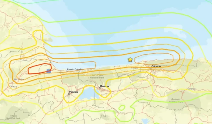 USGS reubica epicentro del segundo sismo del 24-J en Catia La Mar, La Guaira