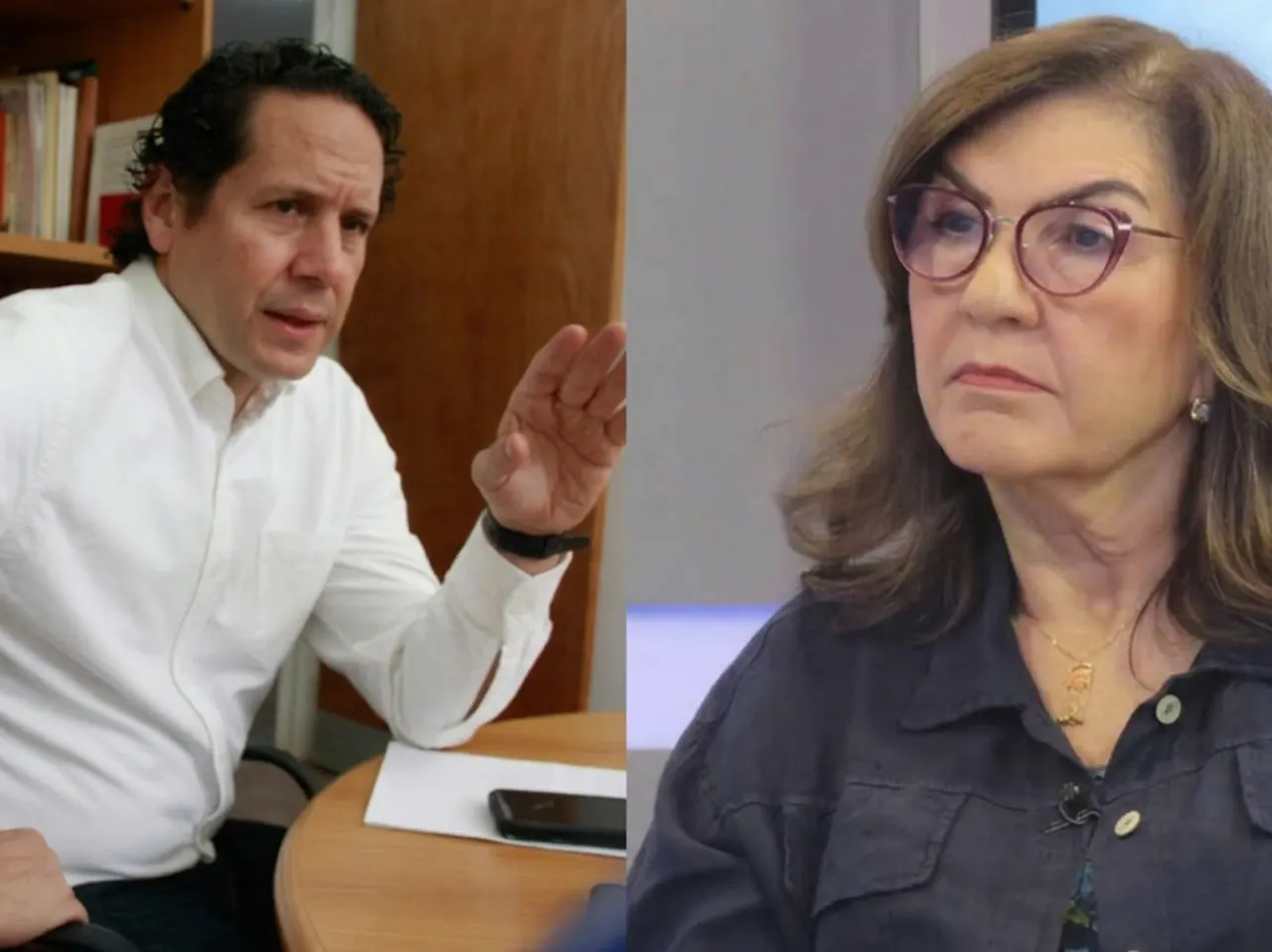 Foto de archivo de una rueda de prensa del gobierno venezolano con funcionarios.